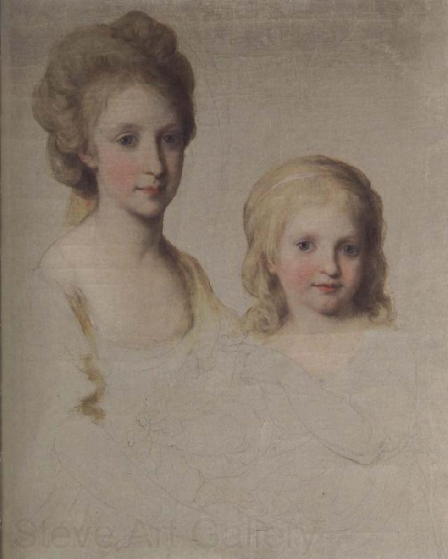 Angelica Kauffmann Bozzetto zum Bildnis Maria Theresa und Maria Chrstian Norge oil painting art